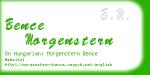 bence morgenstern business card